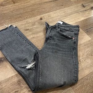 Zara RIPPED SLIM FIT JEANS